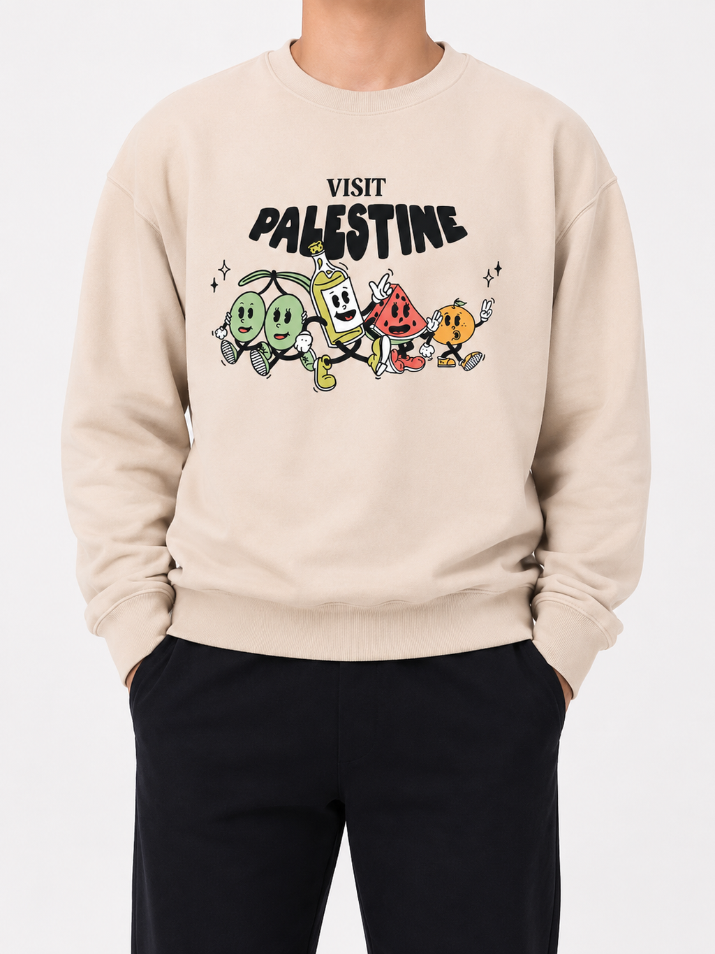 "Visit Palestine" Crewneck